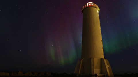 Winter is northern lights season in Iceland. Some of the best sites for spotting them are in western Iceland. Here, fishing villages like Akranes -- with its beautiful lighthouse -- Borgarnes, and the Snaefellsnes peninsula make great settings. Photo by Bjorn Ludviksson