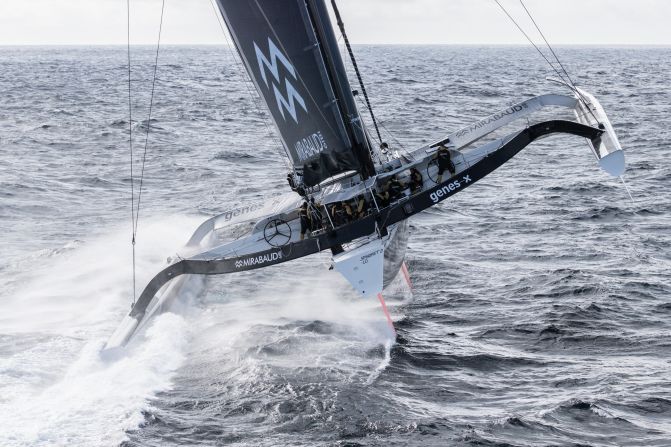 Swiss businesswoman Dona Bertarelli is attempting to break the record for the fastest time circumnavigating the globe -- otherwise known as the Jules Verne Trophy.