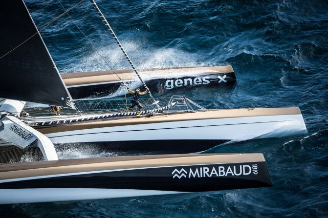 "So we abandoned that project quite quickly and when Spindrift 2 -- which was the ex Banque Populaire 5 -- came for sale then we said, 'Okay but what about breaking records, what about offshore sailing?'"