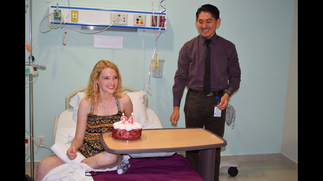 Sarah celebrated her 24th birthday with a smile -- and received a stem cell treatment on the same day. 