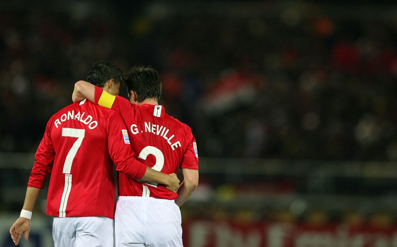 Neville won his second Champions League title in 2008 when a Cristiano Ronaldo inspired United beat Chelsea on penalties in Moscow.
