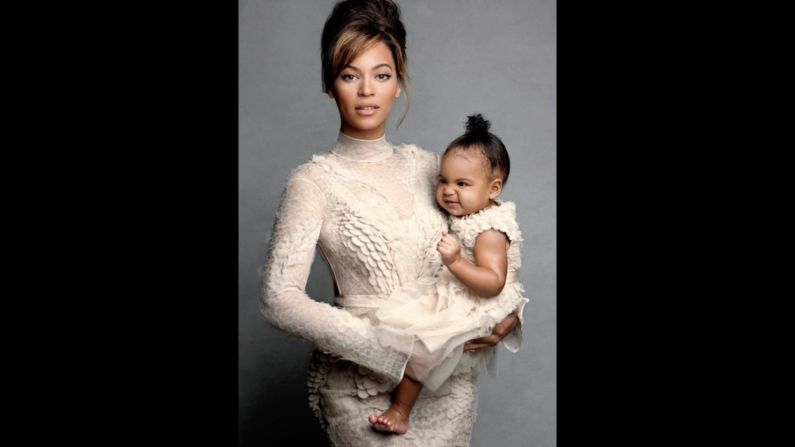 Also pulling in 2.3 million likes was this photo that singer <a href="https://www.instagram.com/p/6YXSL3Pw_I/" target="_blank" target="_blank">Beyonce posted</a> of herself and daughter Blue Ivy.