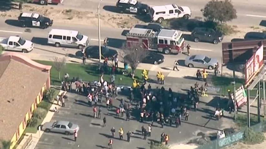 san bernardino shooting suspects black SUV sot feyerick_00004519.jpg