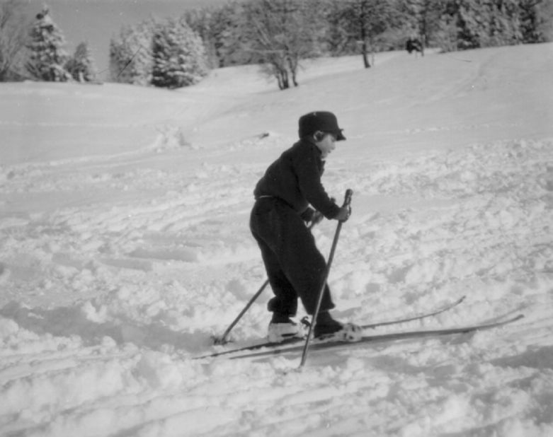 Obermeyer began skiing at an early age, this picture taken in 1922 when he was aged just three. He moved to Colorado before he was 30.