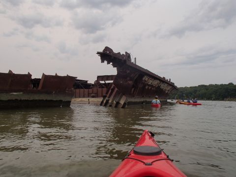 Dozens of other vessel were dumped at Mallows Bay. Today, tourists, historians and nature lovers can explore the site in a kayak.   