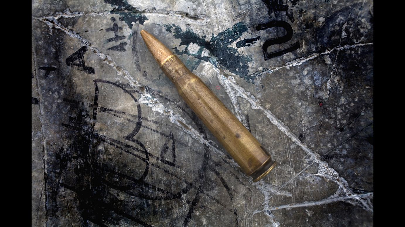 This machine-gun round was found outside a home in Monterrey after the Mexican army entered in January 2012, King said.