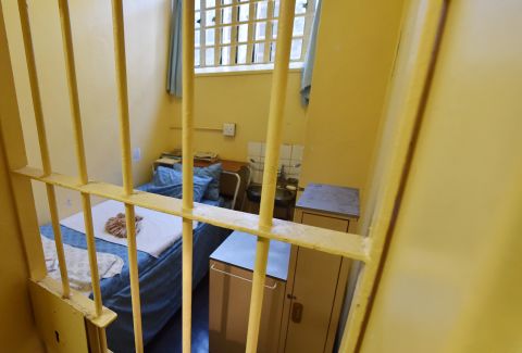 The cell in the Kgosi Mampuru II Prison in Pretoria, South Africa where Oscar Pistorius stayed for a year for killing girlfriend Reeva Steenkamp. 