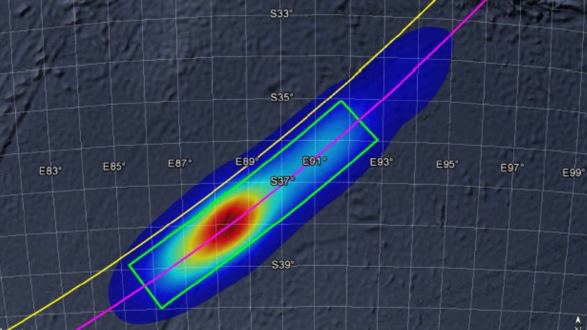 This image shows area being searched in the Indian Ocean for the missing MH370 flight.  New analysis says search teams are looking for the missing flight in the right place and suggested a "priority" area at the southern end of the search zone.