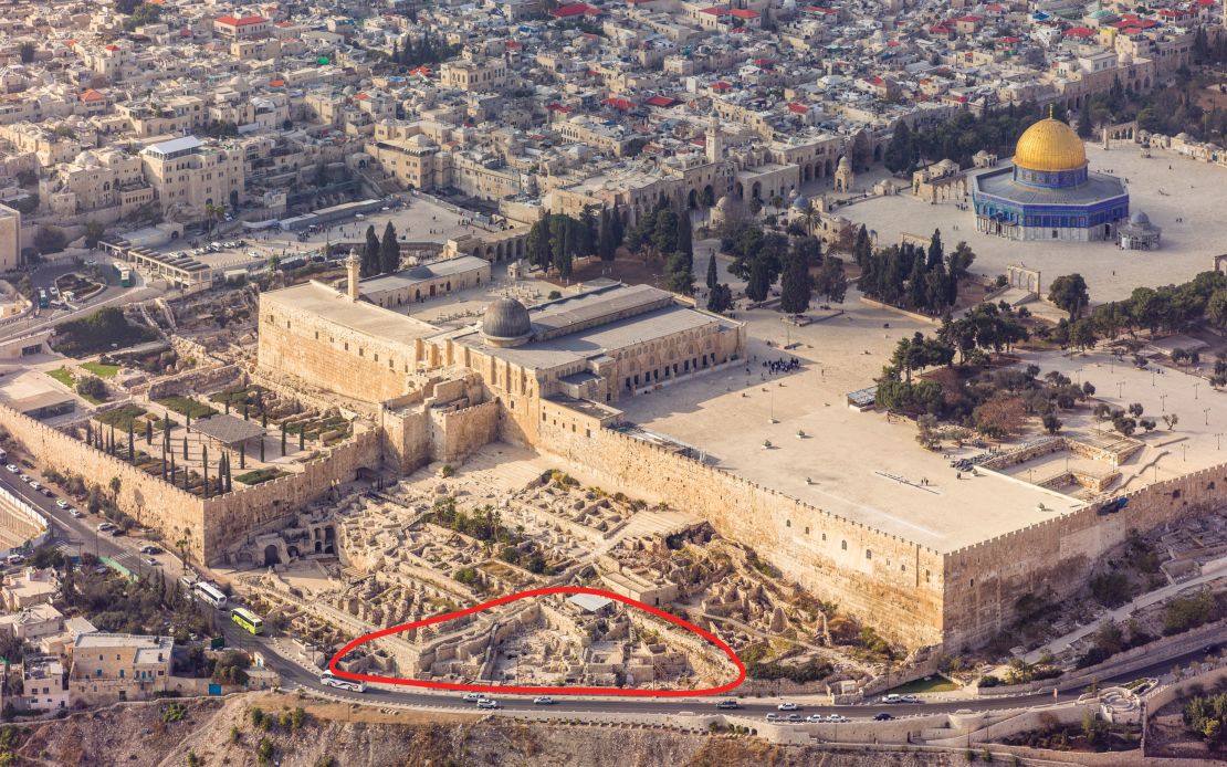 The Ophel excavations were conducted at the foot of the southern wall of the Temple Mount.