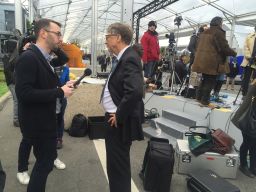CNN's John Sutter speaks with Bill Gates at the climate change conference.