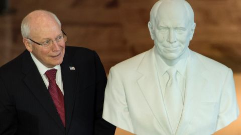 Former US Vice President Dick Cheney during a dedication ceremony at Emancipation Hall of the US Capitol Visitor Center on December 3, 2015, in Washington.