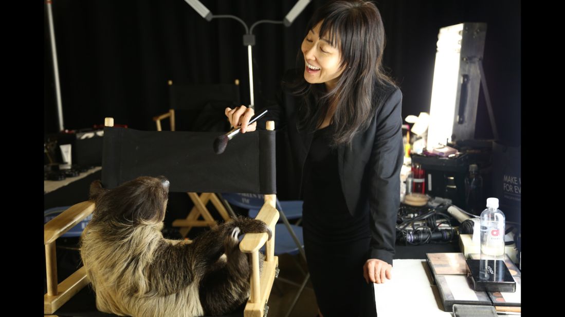 Of course, before her onstage appearance, Snooki had to make a pit stop in the makeup chair.  Okay, not really.