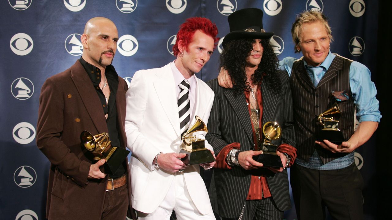 Weiland's next project was the supergroup Velvet Revolver, which included, from left, Dave Kushner, Weiland, Slash and Matt Sorum. The group won best rock song at the 2005 Grammys. It was Weiland's second Grammy; the first was in 1994 for the Stone Temple Pilots song "Push."