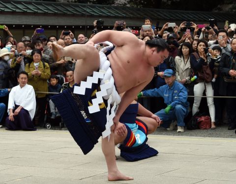 In recent years there has been considerable hand-wringing about the state of the sport, with a paucity of Japanese wrestlers making the top grade. <br />Recently, a "yokozuna," or grand champion, a Mongolian who wrestled under the nom de guerre of Asashoryu, turned many fans off with his snarling, aggressive displays, often rank with gamesmanship and, traditionalists thought, disrespectful of the sport. More recently, however, his countryman, a stellar yokozuna by the name of Hakuho (pictured), who earlier in 2015 broke the all-time tournament win record, clinching his 33rd trophy in the January honbasho, has been an exemplar of the solemnity and ceremony of this form-filled martial art, and has brought fans back into the fold. 
