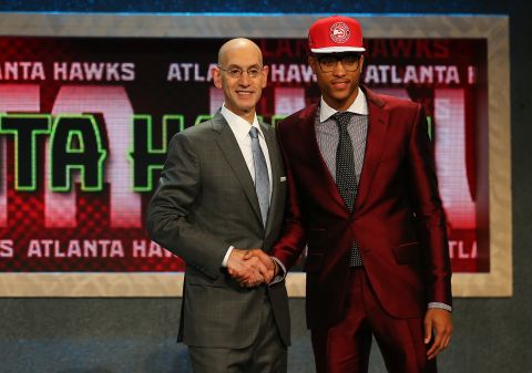 Kelly Oubre Jr. makes a fashion statement before being selected 15th by the Atlanta Hawks. 