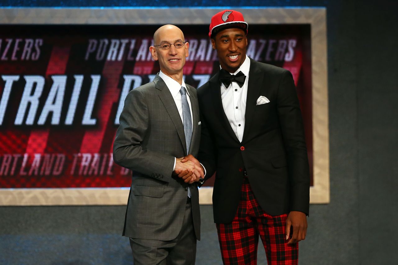 Rondae Hollis-Jefferson, selected 23rd by the Portland Trail Blazers,  looks like he may have been planning a golf trip.
