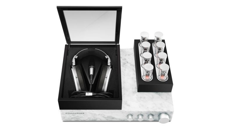 The <a href="http://en-uk.sennheiser.com/orpheus" target="_blank" target="_blank">Orpheus</a> are not your average luxury headphones. The price tag is a hefty $55,000, but for that you get what might just be the greatest personal listening experience available in the world. The electrostatic reference headphones are closer to a work of art than a piece is technology. They come with an amplifier crafted from a single block of marble, with an eight-channel vacuum tube pre-amp rising up out of it when switched on. Each headphone diaphragm is platinum-coated, and the Orpheus' cables are silver-plated, oxygen-free copper. There's no prescribed number Sennheiser say they'll make, but due to the intensive, handmade production process, the team behind the Orpheus can only make 250 sets a year.