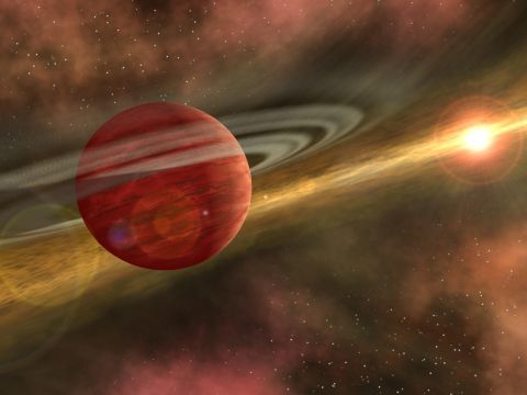 HD-106906b is a gaseous planet 11 times more massive than Jupiter. The planet is believed to have formed in the center of its solar system, before being sent flying out to the edges of the region by a violent gravitational event.  
