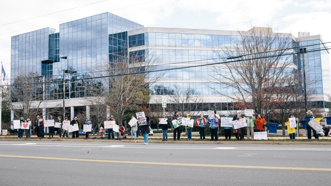 This protest occurred on November 14, and many of the participants expected to return on Monday, December 14, the third anniversary of  the killing of 28 in Newtown, Connecticut.  The group is calling for closing the loopholes on universal background checks. 