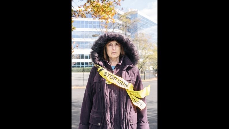 Melissa Mendell, 66, comes from her home in Arlington, Virginia, to protest.