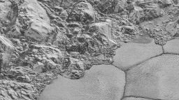 The Mountainous Shoreline of Sputnik Planum: In this highest-resolution image from NASA's New Horizons spacecraft, great blocks of Pluto's water-ice crust appear jammed together in the informally named al-Idrisi mountains. "The mountains bordering Sputnik Planum are absolutely stunning at this resolution," said New Horizons science team member John Spencer of the Southwest Research Institute. "The new details revealed here, particularly the crumpled ridges in the rubbly material surrounding several of the mountains, reinforce our earlier impression that the mountains are huge ice blocks that have been jostled and tumbled and somehow transported to their present locations."