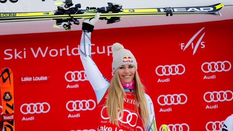 The three victories hand Vonn a narrow four-point lead over Mikaela Shiffrin in the overall World Cup season standings.