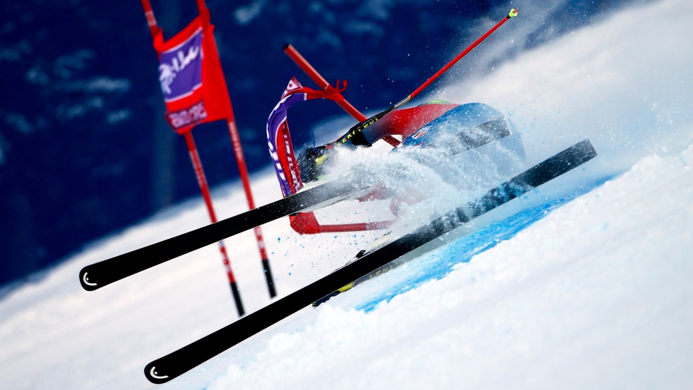 This is how Ted Ligety's attempt to win the Beaver Creek World Cup giant slalom ended on Sunday.
