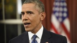 WASHINGTON, DC - DECEMBER 6: U.S. President Barack Obama addresses the country from the Oval Office on December 6, 2015 in Washington, DC. President Obama is addressing the terrorism threat to the United States and the recent attack in San Bernardino, California. (Photo by Saul Loeb/Pool/Getty Images)