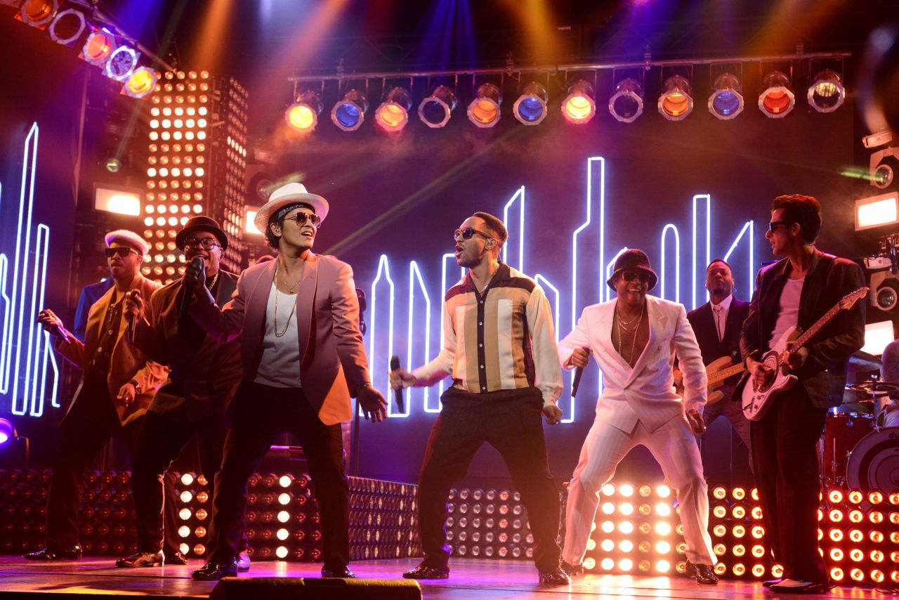 "Uptown Funk" by Mark Ronson featuring Bruno Mars is up for record of the year as well as "Really Love" by D'Angelo and the Vanguard, "Thinking Out Loud" by Ed Sheeran, "Blank Space" by Taylor Swift and "Can't Feel My Face" by the Weeknd.