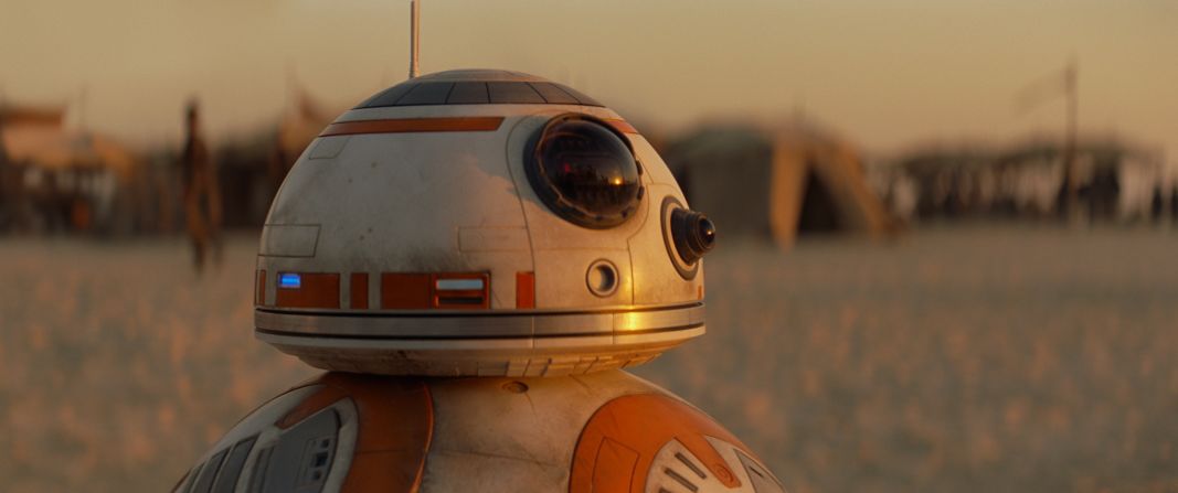 Unlike R2-D2, which was controlled from the inside by Kenny Baker, BB-8 was automated, and came in eight incarnations. Some were remote controlled and one was controlled by puppeteers Brian Herring and Dave Chapman. Other versions were specialized: one had a super-articulating head and another would right itself like a weeble.