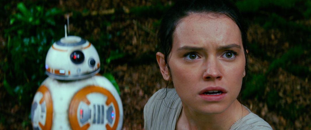 BB-8 was the breakout star from the trailers. Fans pondered whether the droid was CGI, and the mystery remained until Denton and Lee were finally allowed to break their silence. It turns out that a little computer tinkering was required, but only to remove the stabilizers necessary for BB-8 to stay upright in challenging shots, such as those filmed in the desert.