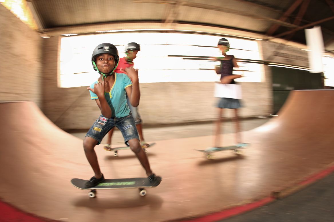 The charity recently began building a skate park in Johannesburg, South Africa. "We've got great teachers and youth leaders for students to look up to," says Skatiestan's director Oliver Perkovitch. "Skateboarding itself teaches important life skills, like creativity and problem solving and about never giving up."