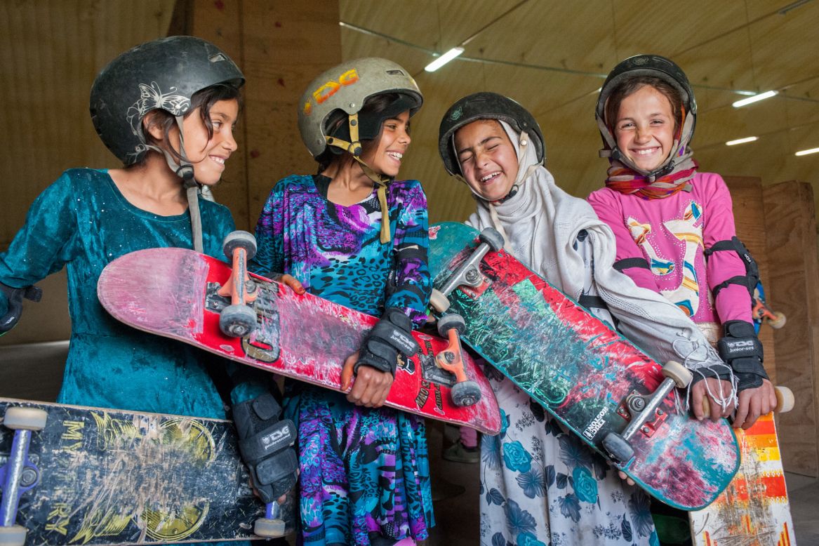 Skateistan focuses on Afghan girls, giving them skateboarding training and an education program. "Under Sharia law (the Islamic legal system), girls aren't allowed to ride bikes or do much at all," says Gregor. "But through a loophole, they're allowed to skateboard because it's seen as a toy."