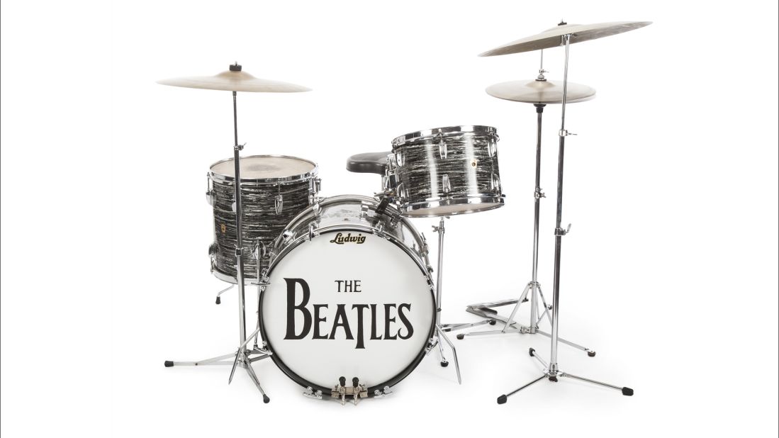 Former Beatles drummer Ringo Starr netted $9.2 million after he and his wife, Barbara Bach, auctioned 1,300 pieces of memorabilia. Starr got more than $2 million for this 1963 Ludwig Oyster Black Pearl drum kit. It's the drum kit Starr played during 200 concerts and on most of the Beatles' earliest hits such as "Can't Buy Me Love" and "I Want to Hold Your Hand," said Martin Nolan, executive director of Julien's Auctions.