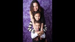 Tanya Van Court with her children Gabrielle, 10, and Hendrix, 6 