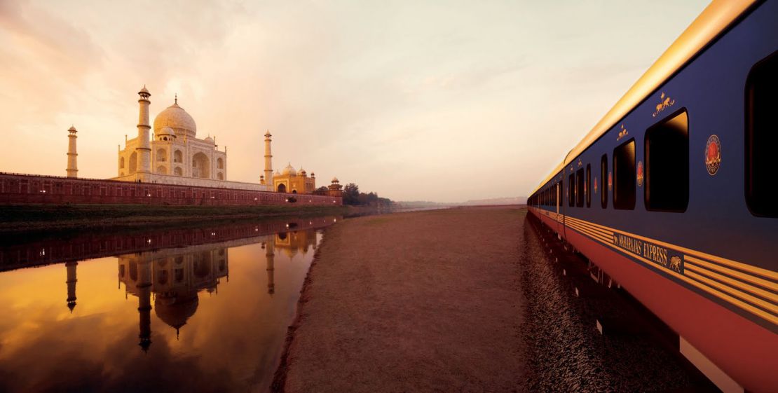 The "Heritage of India" route includes a stop at the Taj Mahal. 