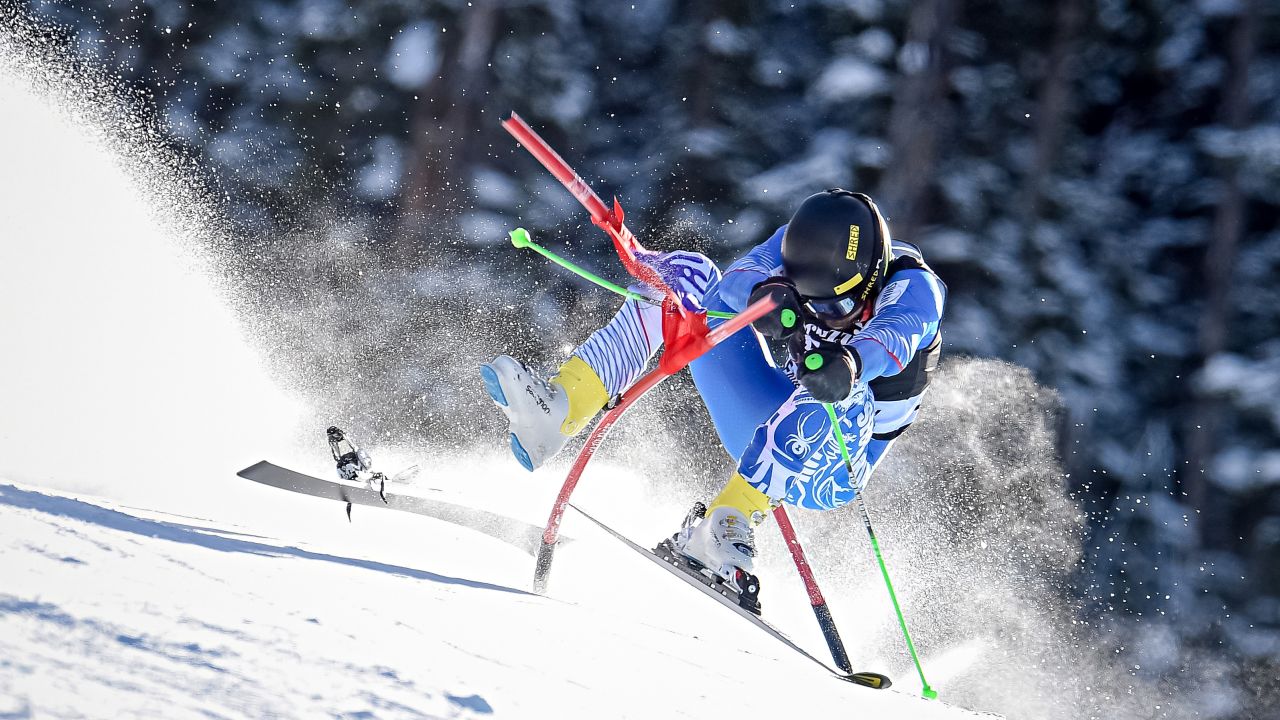 Slovakian skier Andreas Zampa competes in the giant slalom during a World Cup event in Beaver Creek, Colorado, on Sunday, December 6.