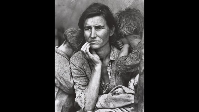 "Migrant Mother," a photo of Florence Owens Thompson and her children in 1936, is one of <a href="index.php?page=&url=http%3A%2F%2Fcnnphotos.blogs.cnn.com%2F2013%2F10%2F01%2Fthe-unseen-dorothea-lange%2F" target="_blank">Dorothea Lange's</a> most iconic works. This image is part of an exhibition in Paris entitled <a href="index.php?page=&url=http%3A%2F%2Fwww.musee-orsay.fr%2Findex.php%3Fid%3D649%26L%3D1%26tx_ttnews%255Btt_news%255D%3D42673%26no_cache%3D1" target="_blank" target="_blank">"Who is afraid of women photographers?"</a> It shows the important role women have had in the history of photography. The exhibition will be on display at the Musee d'Orsay and the Musee de l'Orangerie until January 24.