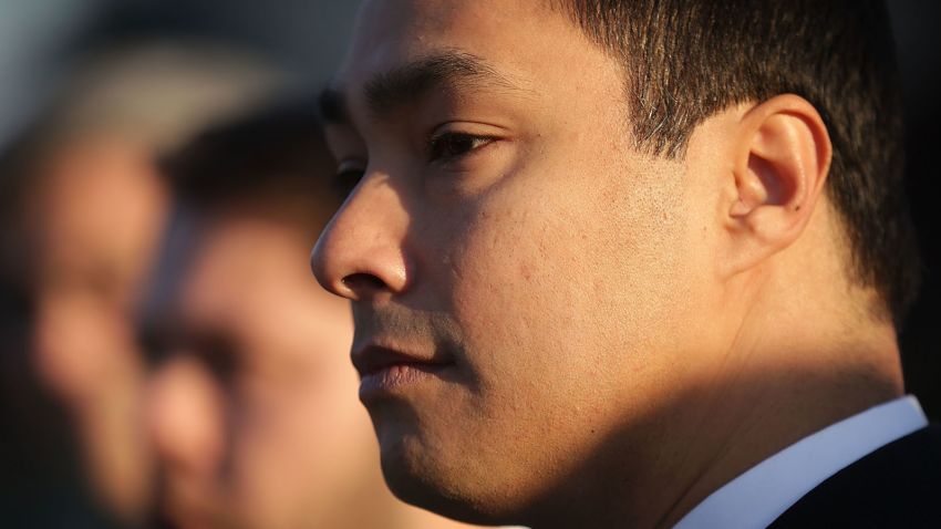 U.S. Rep. Joaquin Castro (D-TX) listens during a news conference in front of the Supreme Court December 8, 2015 in Washington, DC.
