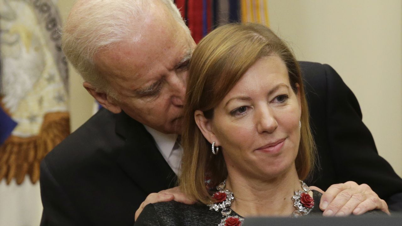 U.S. Vice President Joe Biden talks to Stephanie Carter as her husband, Ashton Carter, delivers a speech Tuesday, February 17, at the White House. Ashton Carter had just been sworn in as the country's new Secretary of Defense, but it was Biden's hands-on whisper that <a href="http://www.cnn.com/2015/02/17/politics/biden-carter-whisper/index.html" target="_blank">went viral on social media.</a>