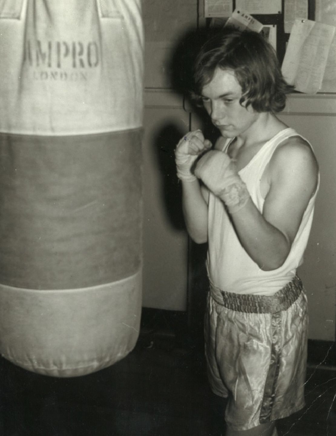 Kellie Maloney -- then Frank -- boxing as a teenager in 1960s.