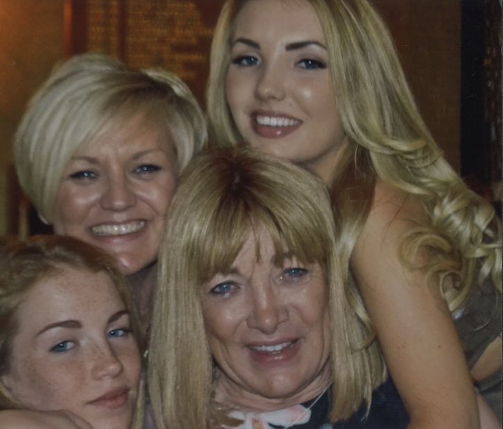 Kellie with her daughters Emma, Sophie, and Libby.