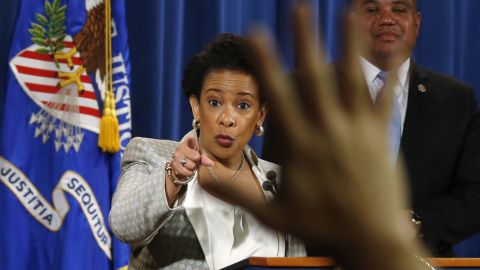 U.S. Attorney General Loretta Lynch takes questions Friday, May 8, during a news conference where she announced a federal investigation of the Baltimore Police Department. <a href="http://www.cnn.com/2015/04/27/us/baltimore-riots-timeline/" target="_blank">Riots broke out</a> throughout the city in April less than a week after 25-year-old Freddie Gray died in police custody. Gray, a black man, was arrested on April 12. According to his attorney, he died a week later from a severe spinal cord injury he received while in police custody. The case raised long-simmering tensions between police and residents, and <a href="http://www.cnn.com/2015/09/02/us/baltimore-freddie-gray-death-case/" target="_blank">six police officers were eventually charged</a> in connection with Gray's death.
