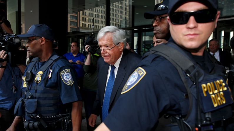 Former House Speaker Dennis Hastert leaves federal court in Chicago <a href="http://www.cnn.com/2015/06/09/politics/dennis-hastert-arraignment-appearing-in-court/" target="_blank">after pleading not guilty</a> to all charges against him on Tuesday, June 9. Federal prosecutors say Hastert lied to the FBI about $3.5 million he agreed to pay to an undisclosed person to "cover up past misconduct." In October, <a href="http://www.cnn.com/2015/10/28/politics/dennis-hastert-court-hearing/" target="_blank">Hastert pleaded guilty</a> to hiding money transactions.