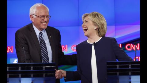 One of the most memorable moments from this year's Democratic debates came on Tuesday, October 13, when Hillary Clinton and U.S. Sen. Bernie Sanders <a href="http://www.cnn.com/2015/10/13/politics/gallery/democratic-debate-las-vegas/index.html" target="_blank">shook hands</a> following Sanders' take on <a href="http://www.cnn.com/2015/09/03/politics/hillary-clinton-email-controversy-explained-2016/" target="_blank">the Clinton email scandal.</a> "Let me say something that may not be great politics, but the secretary is right -- and that is that the American people are sick and tired of hearing about the damn emails," Sanders said. "Enough of the emails, let's talk about the real issues facing the United States of America."