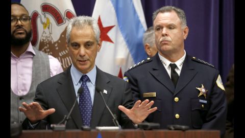 Chicago Mayor Rahm Emanuel calls for peace Tuesday, November 24, after police <a href="http://www.cnn.com/2015/11/24/us/laquan-mcdonald-chicago-shooting-video/" target="_blank">released a graphic dashcam video</a> showing an officer shooting 17-year-old Laquan McDonald in October 2014. McDonald was a black teenager. The officer who shot him, Jason Van Dyke, is white. "I believe this is a moment that can build bridges of understanding rather than become a barrier of misunderstanding," Emanuel said. "I understand that the people will be upset and will want to protest when they see this video. We as a city must rise to this moment."