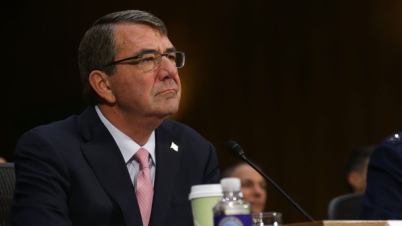 WASHINGTON, DC - DECEMBER 09:  U.S. Defense Secretary Ashton Carter (L) and Vice Chairman of the Joint Chiefs of Staff Air Force Gen. Paul Selva (R) testify during a hearing before the Senate Armed Services Committee December 9, 2015 on Capitol Hill in Washington, DC. The committee held a hearing on the U.S. strategy to counter the Islamic State of Iraq and the Levant and U.S. policy toward Iraq and Syria. (Photo by Alex Wong/Getty Images)