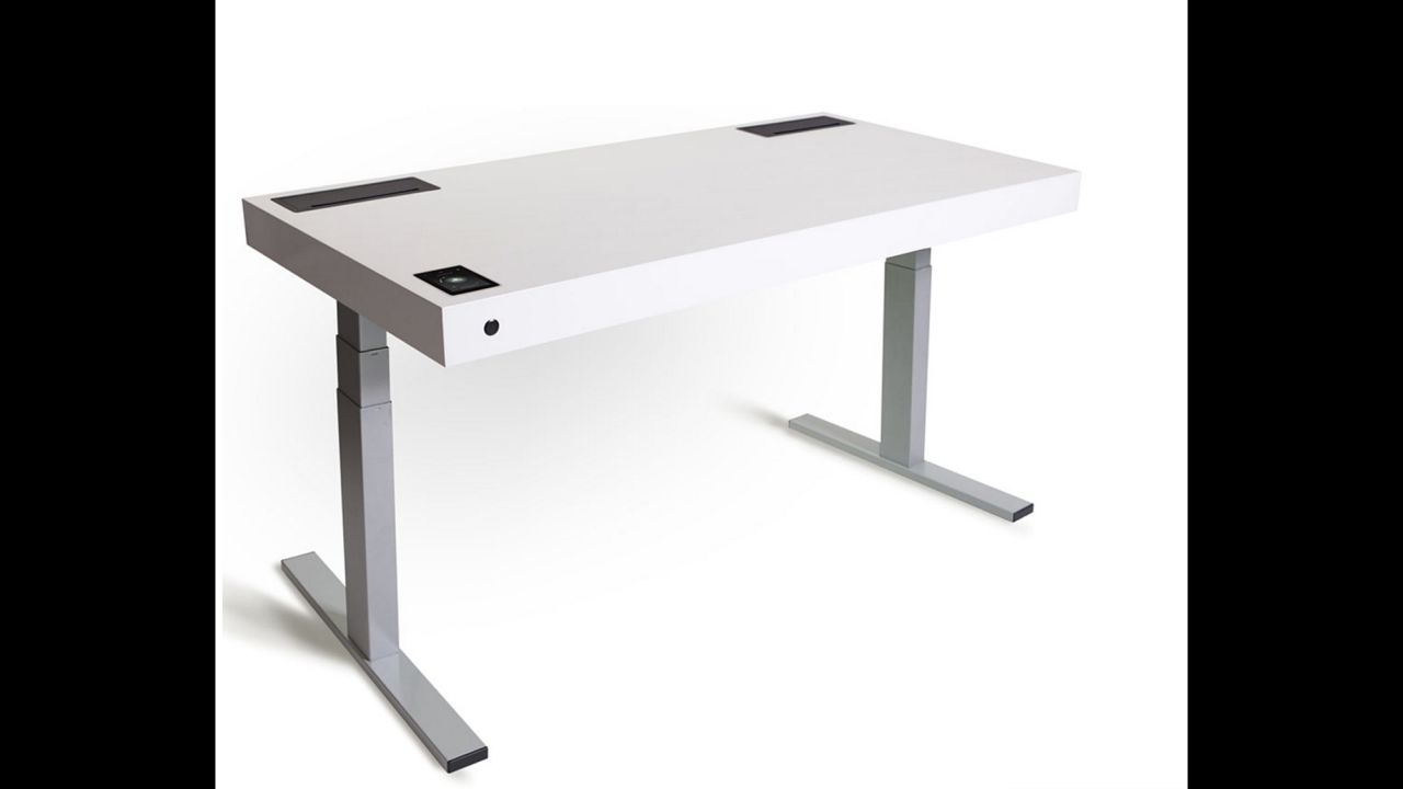 The Kinetic Desk M1 desk has sensors that detect whether you're seated or standing, and shifts slightly up or down (on its own!) to nudge you to change position. 