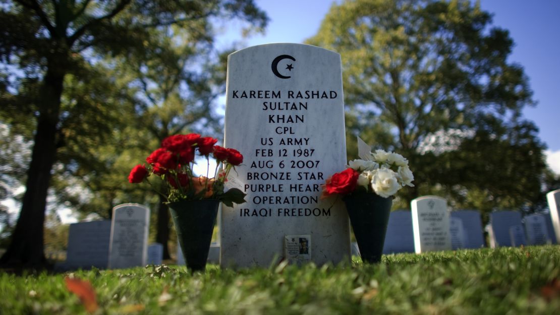 Kareem Rashad Sultan Khan is buried in Arlington National Cemetery. He was one of thousands of Muslims who have served in the U.S. military.