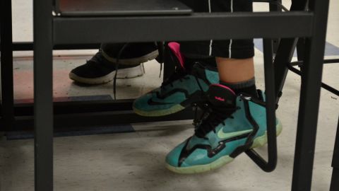 So-called fidget bars allow kids to swing their feet without affecting anyone around them.